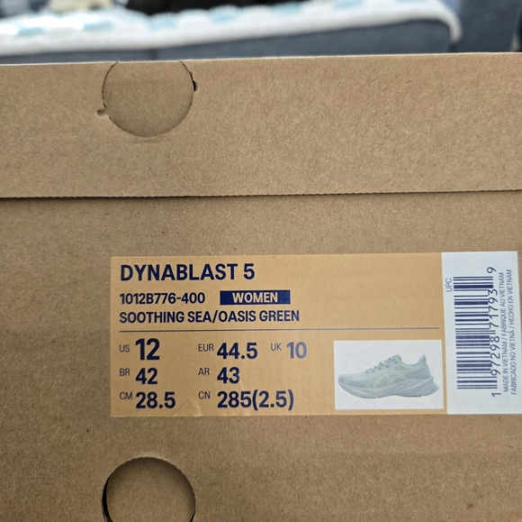 Asics DYNABLAST 5. Color Soothing Sea/Oasis Green. Size 12. New. - Picture 7 of 7
